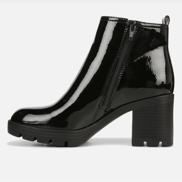 NATURALIZER $179 Verney 2 Patent Leather Block Heel Ankle Boots Size 12 Med NWT - Picture 4 of 12